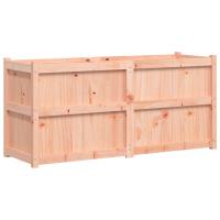 vidaXL Jardinera de madera de pino impregnada 150x50x70 cm Color Pino natural,  Pino blanco,  Marrón pino y mas - details 3