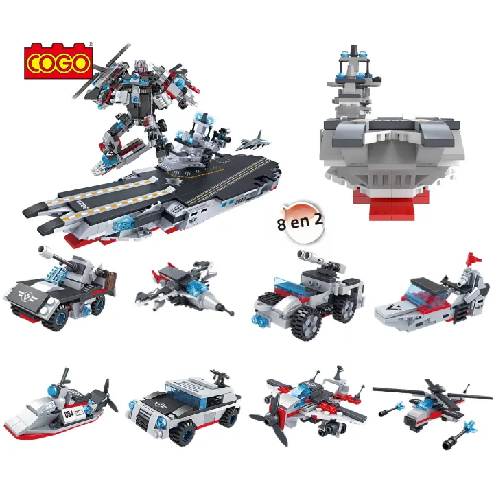 COGO Transformación De Robot a Avión Juguetes De Bloques De Construcción Serie Militar Para Niños (774 Piezas) Regalo Educativo Compatible Con Lego - 1