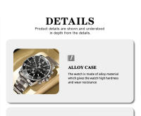 Reloj De Negocios Para Hombre Lujo Cuarzo Reloj Cuarzo Luminoso Silvery Male Luminous Clock Con Fecha Completa Y Clavija De Pulsera - details 4