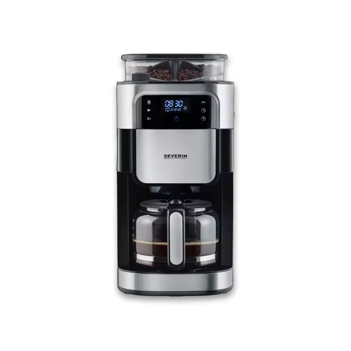 Cafetera Severin KA 4813 - Goteo con Molinillo, 10 Tazas, LED, Acero Inoxidable - 1