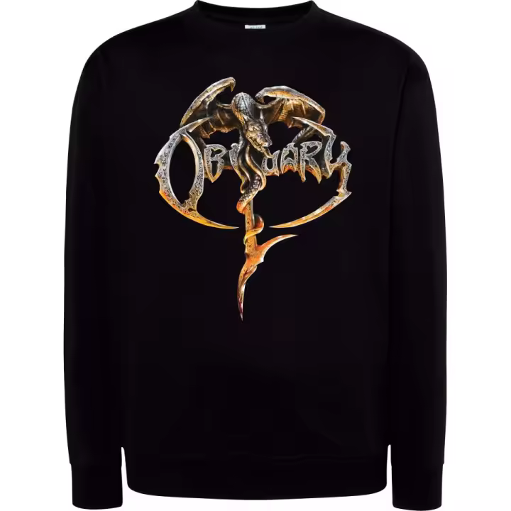 Sudadera cuello redondo, Obituary , Algodón y Poliester, 290 grms/m2 - Tallaje europeo de Niños y Adultos y Tallas grandes - 1