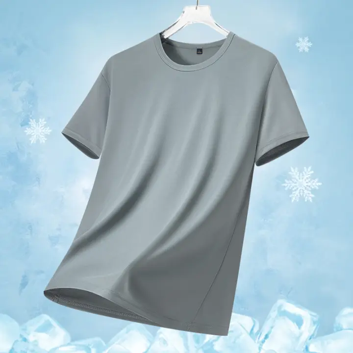 Camiseta Deportiva De Malla Para Hombres Corta Secado Rápido Color Sólido Moda Verano Running Camisetas Blancas Unisex - 1