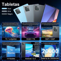 2025 Nueva tableta 5G 10,1 pulgadas Android 13,0 tableta 16GB Ram 1TB ROM tableta Doble Cámara WiFi tipy-C - details 13