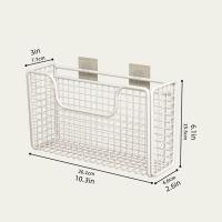Almacenamiento Sin Perforar Para Puerta De Armario De Cocina Estante De Hierro Pared Montado Caja De Plástico Para Envoltura De Baño Refrigerador - details 1