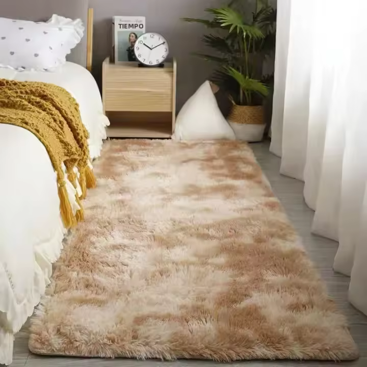 Alfombra De Plush Para Dormitorio Alfombrilla Suave Para Pies Alfombra De Niños Para Sala De Estar Decoración De Habitación Antideslizante Poliéster 100% - 1