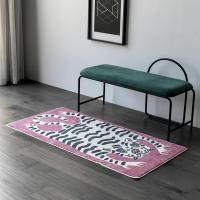 Exquisita Alfombra De Fondo Rosa, Divertida Alfombra De Estampado De Tigre, No Se Desvanece Y Se Puede Lavar A Mano, Alfombra Doméstica Adecuada Para Decoración Del Hogar - details 3
