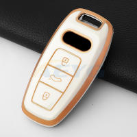 Funda De Llave De Coche TPU Para Audi 4K A8 E-tron Q5 Q7 Q8 C8 D5 SQ8 R8 A1 A3 A4 A6 A7 Protector De Llave Con Cadena - details 7