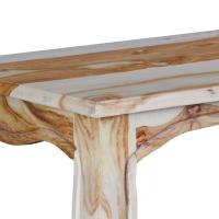 vidaXL Mesa consola de madera maciza de sheesham 110x40x76 cm Mesa de sofá Mesa de Entrada para Salón Consola de Entrada Mueble Recibidor Mesita Mesa auxiliar Salon - details 6