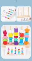 Juego De Rompecabezas De Madera Montessori Para Niños Cognición De Colores Y Formas Juguetes Educativos Tema De Animales Y Naturaleza - details 3