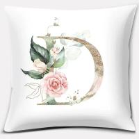 Funda De Cojín Suave De Piel De Durazno 45x45cm Serie De Letras Decoración Para Sofa Oficina Hogar Cubierta De Almohada Regalo - details 5