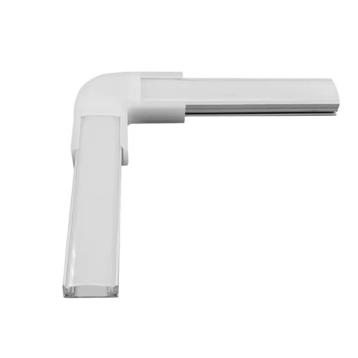 Ledkia Unión en L para Perfil de Aluminio de Superficie para Tiras Dobles hasta 20 mm Opal - 1