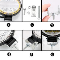 Lámpara De Niebla LED Para Coche Motocicleta Barco Camión 4x4 off Road Remolque 12V 24V 72W DRL Luz De Trabajo Spotlights Accesorios - details 5