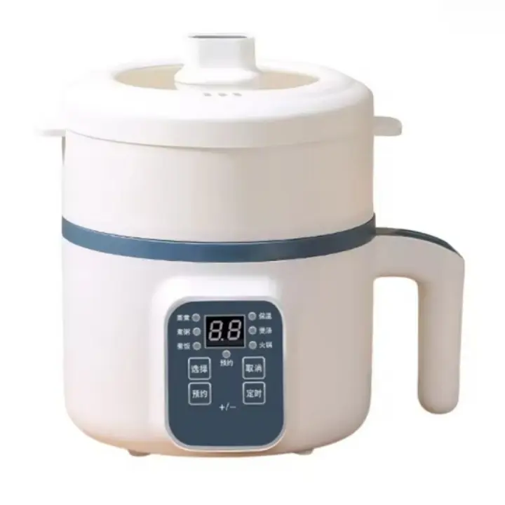 Olla arrocera eléctrica multifuncional de 220V, mini cocina inteligente para el hogar, máquina de cocina eléctrica para 1 o 2 personas, calentador de alimentos y vaporera - 1