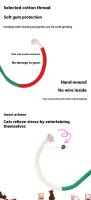 3 uds. juguetes de cuerda de algodón con 3 paquetes de hierba gatera para gatos, juguetes interactivos con fruta de matatabi plateada, ideales para gatitos, limpieza dental - details 3