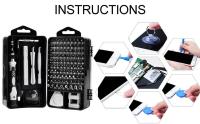 Juego De Destornilladores De Precisión 115 En 1 Con 98 Piezas Magnéticas Herramienta Multifuncional Profesional Para Reparación De iPhone Gafas Material De Acero Cromo Vanadio - details 2