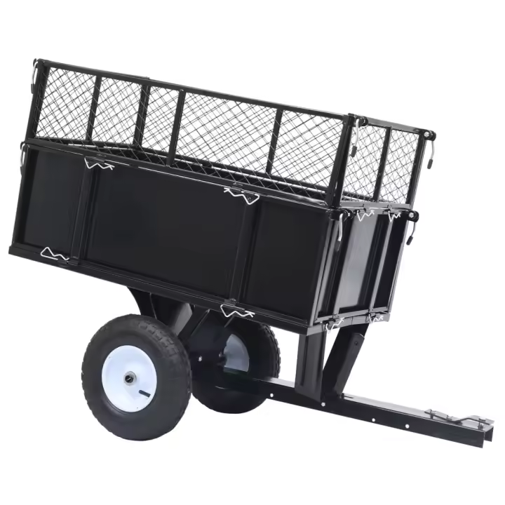 vidaXL Carro remolque inclinable de cortacésped carga de 150 kg - 1