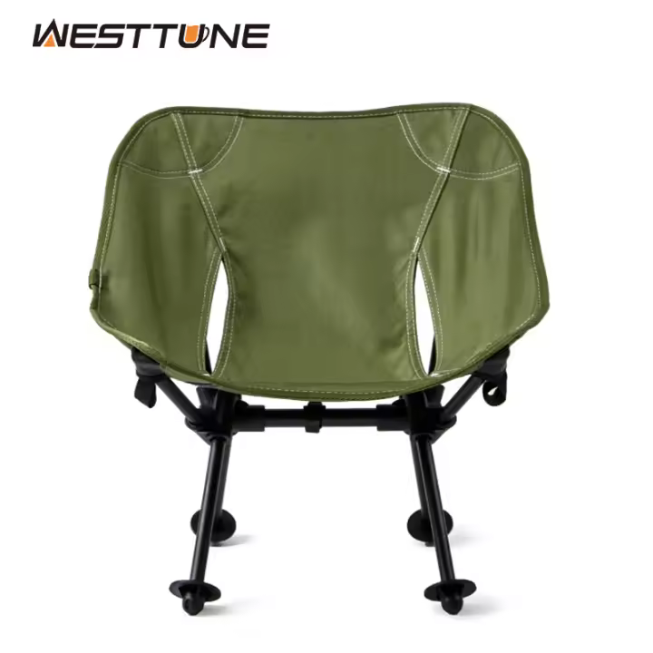 Silla De Campaña Para Niños WESTTUNE Silla De Brazos Plegable Con Apoyabrazos Y Asiento De Aluminio Ultraligero Para Guardar En Forma De Luna - 1