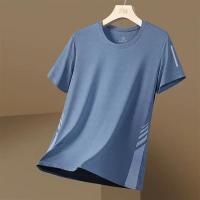Camiseta De Hombre Para Verano En Seda De Hielo Con Manga Corta Secado Rápido Malla Deporte Fitness Top Casual Transpirable Ligera Y Moisture Wicking - details 27