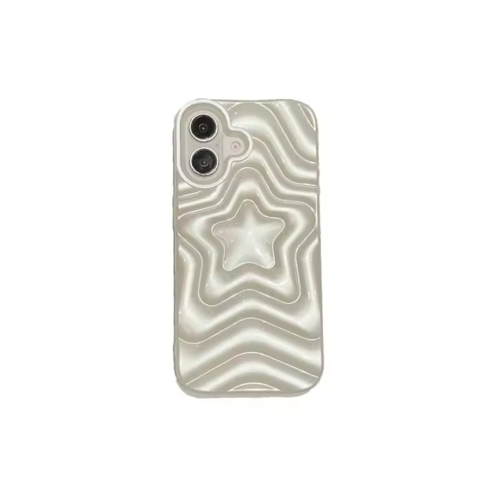 Funda De Teléfono De Silicona Mate Antigolpes Con Estrella Poliámbula Para iPhone 16 14 13 15 pro Max Protección Anti Caída - 1