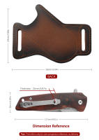 Estuche De Cuero Para Cuchillo Plegable EDC Estuche Protector De Bolsillo Herramienta De Exterior Estuche De Cinturón Para Cuchillo De Cuero - details 6