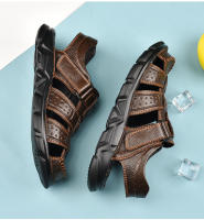 Zapatos De Cuero Genuino Para Hombres Sandalias Clásicas De Verano Para Exterior Caminar Transpirables Sandalias De Hombre - details 22