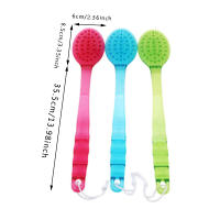 Cepillo De Baño Con Mango Largo Plástico Escobilla De Ducha Para Limpieza De Piel Masajeador Corporal Accesorios De Baño Herramienta De Limpieza - details 3
