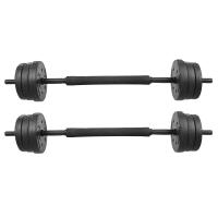 Juego de mancuernas 2 en 1, barra con mancuernas de 20 kg y 16 discos de peso - details 0