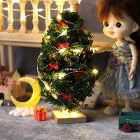 Mini Árbol De Navidad Para Decoración De Casa De Muñecas Modelo De Árbol De Xmas Accesorios De Miniatura Material De Madera - details 3