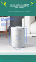 Bandeja Eléctrica Impermeable De 12L Blanco Para Cocina Y Baño Con Sensor Inteligente Recipiente De Basura Automático - details 6