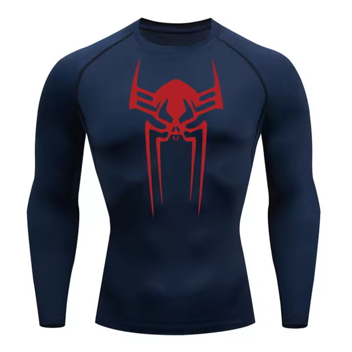 Camiseta De Compresión Para Hombre Quick Dry Transpirable Absorbedor De Sudor Ropa Deportiva De Algodón Para Gimnasio Y Fitness Con Mangas Cortas/Largas Protección Contra Alergias - 1