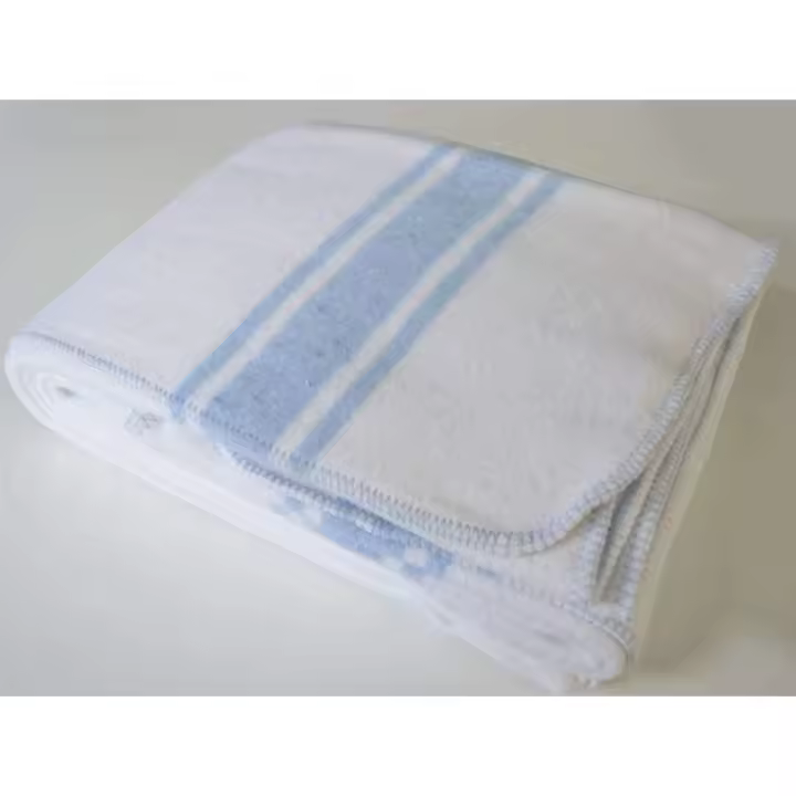 Manta de Algodón Para Hotel y Residencias Azul y Blanca 450 Gr - 1