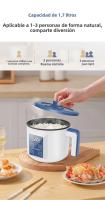 Cocina Eléctrica Doble Capa 220V Con Functions De Arroz a La Estiba Verduras Y Sopa Inteligente Antiadherente Para El Hogar Con Enchufe EU - details 3