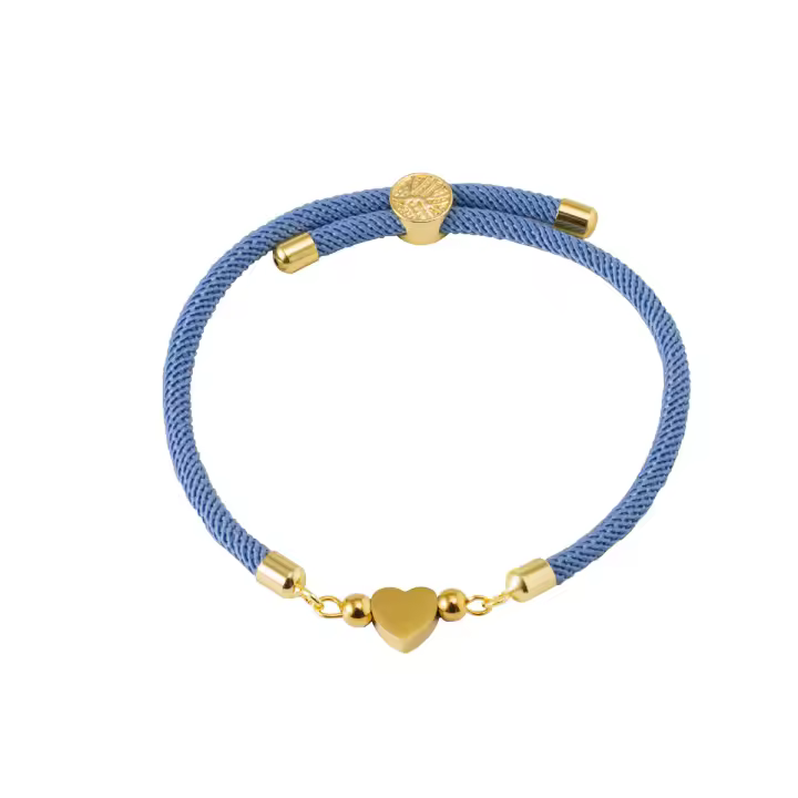 Pulsera De Correa Milanés De Acero Inoxidable Corazón De Amor Para Hombres Y Mujeres Hecho a Mano Ajustable Hilo Rojo - 1