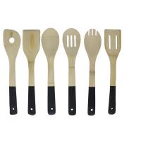 Gissed-Set de Utensilios de Cocina de Bambú – 6 Piezas con Mangos Antideslizantes - details 0