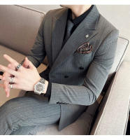 Traje De Boda Para Hombre 2025 Diseño Elegante Y Moderno De Terciopelo De Alta Calidad Doble Filo Con Chaleco Y Pantalones - details 14