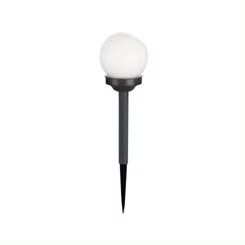 Mediawavestore Lámpara Solar Esférica Recargable de 15 Cm para Exteriores con Pica para Jardín - Iluminación Automática y Ahorro de Energía - 1