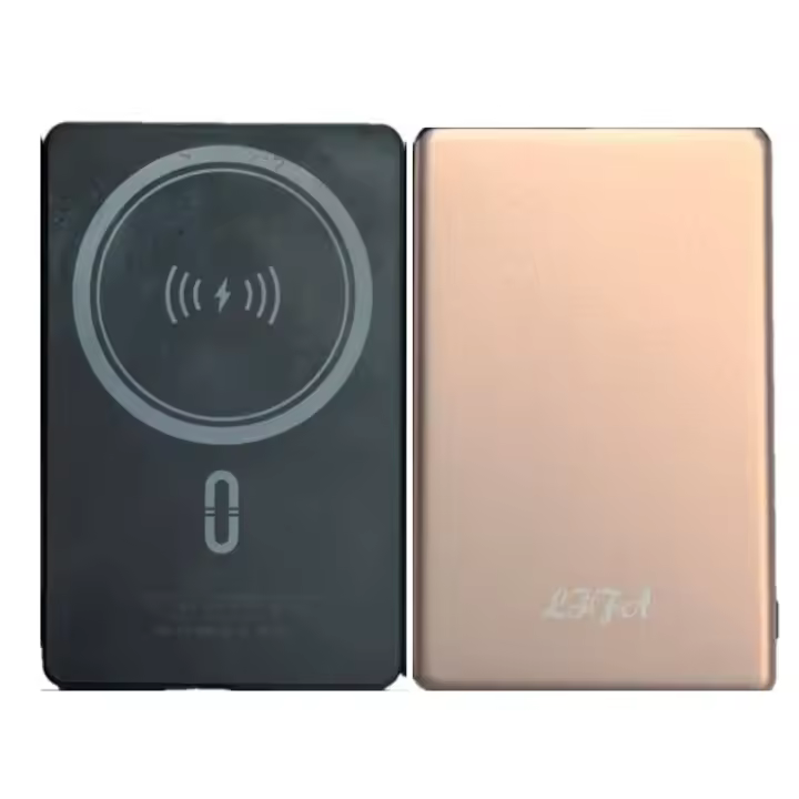 Banco de energía magnético ultrafino,Batería Externa 6000 mAh, Batería Inalámbrica, Carcasa de aleación de aluminio，Power Bank PD Carga inalámbrica rápida de 15 W, USB-C de 20 W. Compatible con iPhone 15,14,13,12,11X, Android, - 1