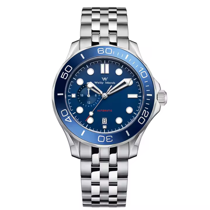 Reloj Mecánico WM Watch WellyMerck Para Hombres Resistente Al Agua Acero Inoxidable Cristal De Zafiro Miyota 8217 WM148 - 1