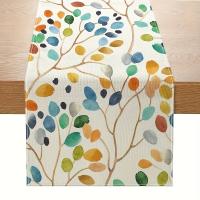 1pc Telar De Mesa De Otoño Estilo Granja Decoración Para Fiestas Y Reuniones En Exteriores Y Restaurantes Telar De Lino Para Hogar - details 0