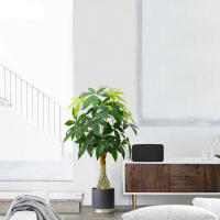 Planta Artificial De Monstera Grande 95cm Con Hojas De Palma Falsas Árbol Verde Tropico Decoración Para Jardín Casa Exterior DIY - details 6