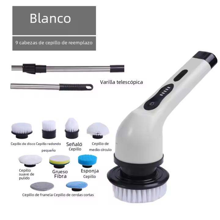 9 En 1 Escobilla De Rotación Para Limpieza Del Hogar Herramientas Eléctricas Para Cocina Y Baño Gadgets De Limpieza - 1