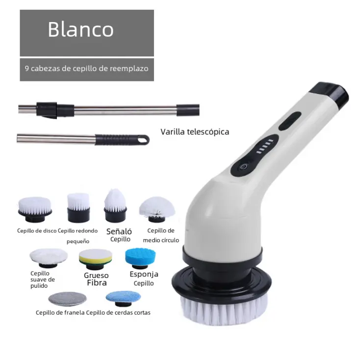 9 En 1 Escobilla De Rotación Para Limpieza Del Hogar Herramientas Eléctricas Para Cocina Y Baño Gadgets De Limpieza - 1