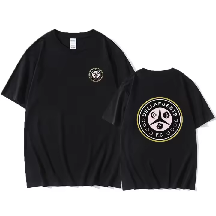 Camiseta De Verano Para Hombre Dellafuente F C Impresión Y2k Top Para Mujer Algodón 100% Camiseta Unisex Sobredimensionada Streetwear Cuello Redondo Manga Corta - 1