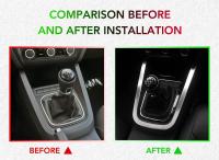 Accesorios Para Volkswagen Jetta MK6 Panel USB AUX Control De Caja De Cambios Ventanas Y Asiento Delantero Portavasos Y Salida De Ventilación Decorativo Adhesivo De Acero Inoxidable - details 6