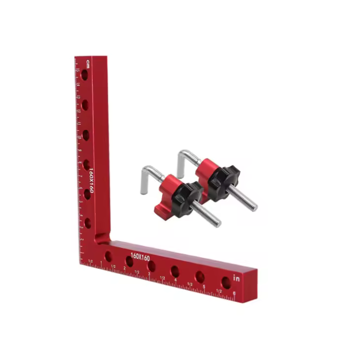 JIGHOLE Herramienta De Carpintería Rectángula De 160MM Clip De Posicionamiento Angular 90 Grados Placa De Fijación Para Trabajos De Madera - 1