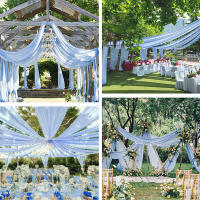 Nueva Decoración De Arco De Boda Con Cortina De Tulle Transparente Cortina De Techo Para Fiesta Y Ceremonia En Hotel Estilo Europeo - details 12