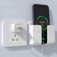 Organizador Multifuncional De Pared Para Bocinas Y Teléfonos Móviles 4 Piezas Soporte Para Control Remoto De TV Y Carga Sin Furar - details 2