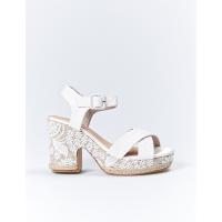 Sandalias plataforma mujer KTEY 523 BELINDA SANDALIA CRUZADA TACON YUTE BLANCO 32569 24V - details 3