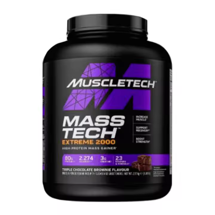 Muscletech - Mass-Tech Extreme 2000 - 2,72 kg - Subidor de peso con creatina para ganar volumen muscular - Complejo de carbohidratos multifase y matriz de proteína - 1