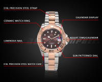 Reloj Mecánico Para Hombre DWAYNE CAMPBELL NH35 Resistente Al Agua Acero Inoxidable Vidrio De Zafiro Luminoso Regalo Ideal Para Negocios - details 4